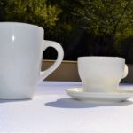 Tasse à café porcelaine blanche