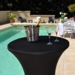 Housse de mange debout en Lycra noir